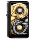 Dragons - Oil Windproof Flip Top Black Lighters Briquet Encendedor 2