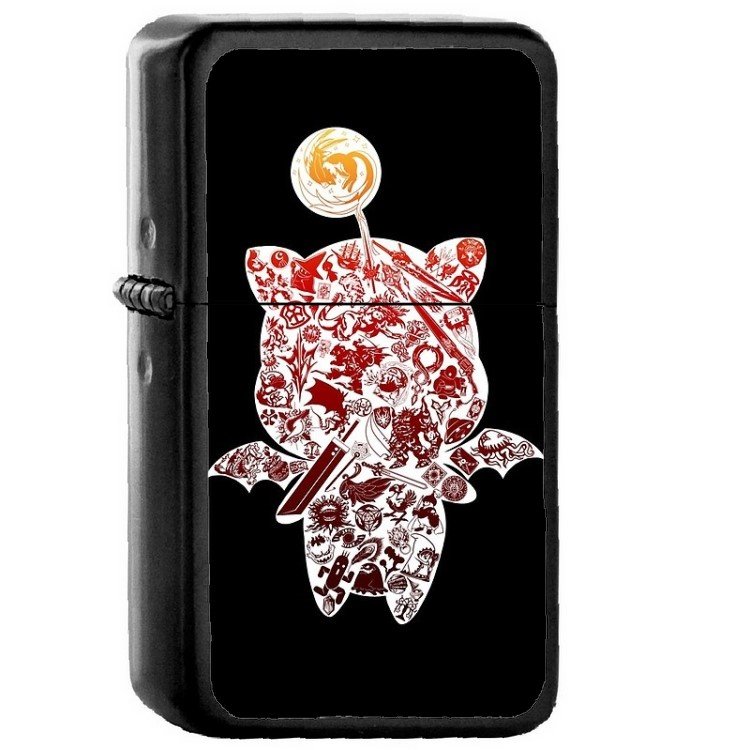 Final Fantasy Vii Moogle Verse - Oil Windproof Flip Top Black Lighters Briquet Encendedor 2