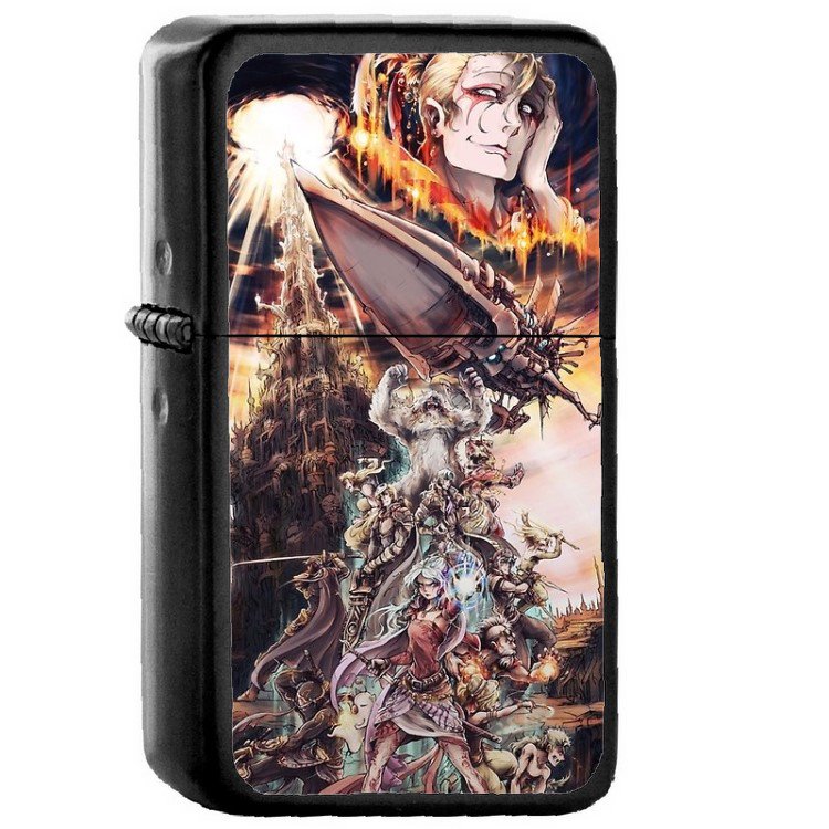 Final Fantasy Vii - Oil Windproof Flip Top Black Lighters Briquet Encendedor 2