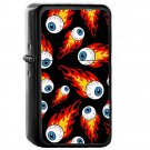 Flaming Eyeball - Oil Windproof Flip Top Black Lighters Briquet Encendedor 2