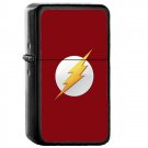 Flash Logo - Oil Windproof Flip Top Black Lighters Briquet Encendedor 2