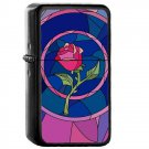Glass Rose - Oil Windproof Flip Top Black Lighters Briquet Encendedor 2