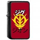 Anime Gundam Zeon Japanese Japan - Oil Windproof Flip Top Black Lighters Briquet Encendedor 2