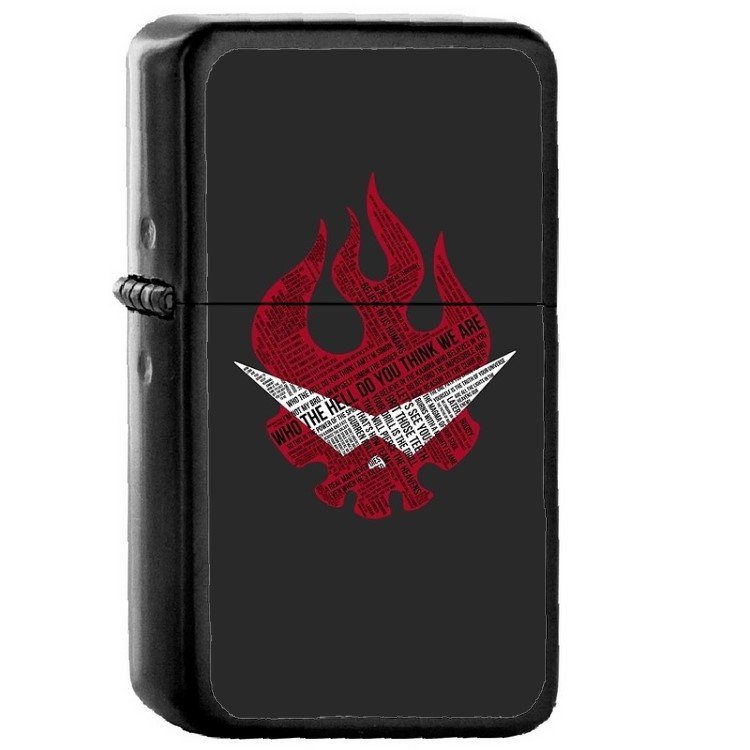 Gurren Lagann - Oil Windproof Flip Top Black Lighters Briquet Encendedor 2