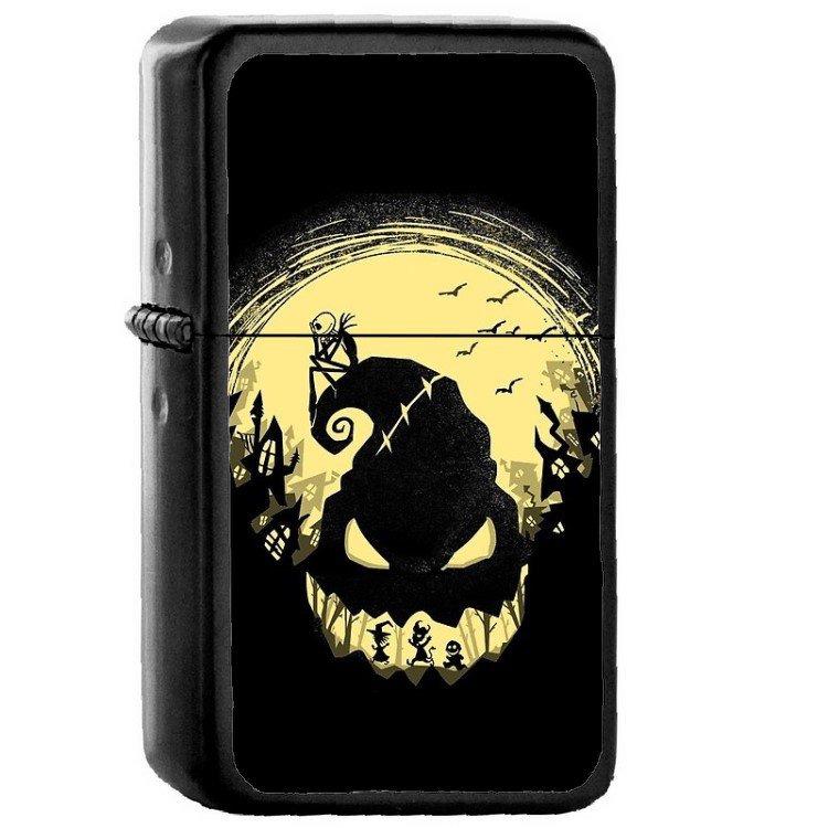 Jack&acirc;��s Nightmare - Oil Windproof Flip Top Black Lighters Briquet Encendedor 2