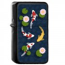 Japanese Koi Fish Pond - Oil Windproof Flip Top Black Lighters Briquet Encendedor 2
