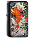 Koi Fish Pond - Oil Windproof Flip Top Black Lighters Briquet Encendedor 2