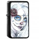 La Bella Muerte Mexico Mexican - Oil Windproof Flip Top Black Lighters Briquet Encendedor 2