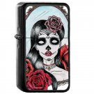 La Muerte Mexico Mexican - Oil Windproof Flip Top Black Lighters Briquet Encendedor 2