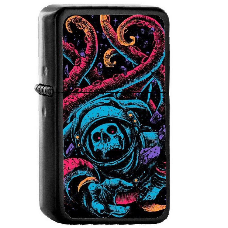Lost - Oil Windproof Flip Top Black Lighters Briquet Encendedor 2