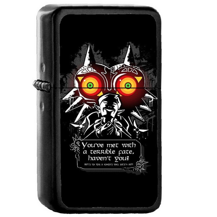 Majoras Mask - Oil Windproof Flip Top Black Lighters Briquet Encendedor 2