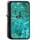 Marble Turquoise Pattern - Oil Windproof Flip Top Black Lighters Briquet Encendedor 2