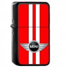 Mini Cooper Car Red Logo - Oil Windproof Flip Top Black Lighters Briquet Encendedor 2