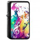 Music Galaxy Colorful - Oil Windproof Flip Top Black Lighters Briquet Encendedor 2