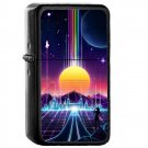 Neon Sunrise - Oil Windproof Flip Top Black Lighters Briquet Encendedor 2