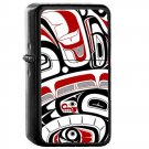 Nortwest Tribal - Oil Windproof Flip Top Black Lighters Briquet Encendedor 2