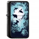 Ocean - Oil Windproof Flip Top Black Lighters Briquet Encendedor 2