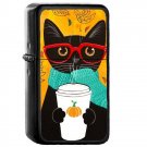 Pumpkin - Oil Windproof Flip Top Black Lighters Briquet Encendedor 2