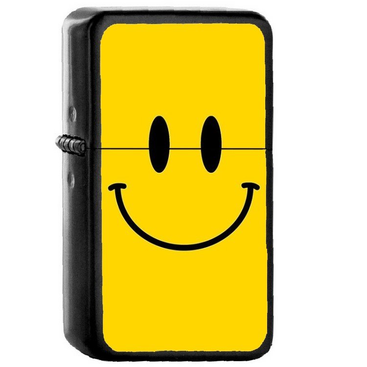 Retro Acid Smiley - Oil Windproof Flip Top Black Lighters Briquet Encendedor 2