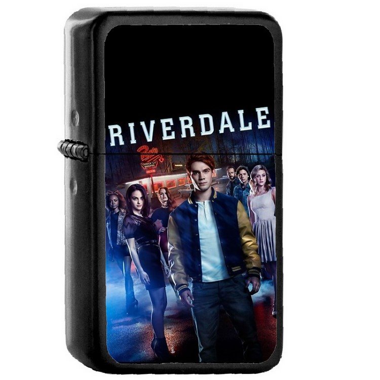 Riverdale - Oil Windproof Flip Top Black Lighters Briquet Encendedor 2