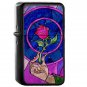Single Rose - Oil Windproof Flip Top Black Lighters Briquet Encendedor 2