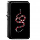 Snake - Oil Windproof Flip Top Black Lighters Briquet Encendedor 2