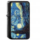 Starry Night Vincent Van Gogh - Oil Windproof Flip Top Black Lighters Briquet Encendedor 2