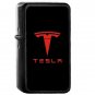 Tesla Car Vehicle Logo Black Red - Oil Windproof Flip Top Black Lighters Briquet Encendedor 2