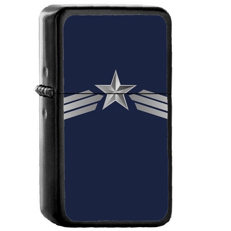 The First Avenger - Oil Windproof Flip Top Black Lighters Briquet Encendedor 2