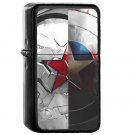 The Shield and The Soldier - Oil Windproof Flip Top Black Lighters Briquet Encendedor 2