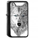The White Wolf - Oil Windproof Flip Top Black Lighters Briquet Encendedor 2