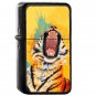 Tiger Portrait - Oil Windproof Flip Top Black Lighters Briquet Encendedor 2
