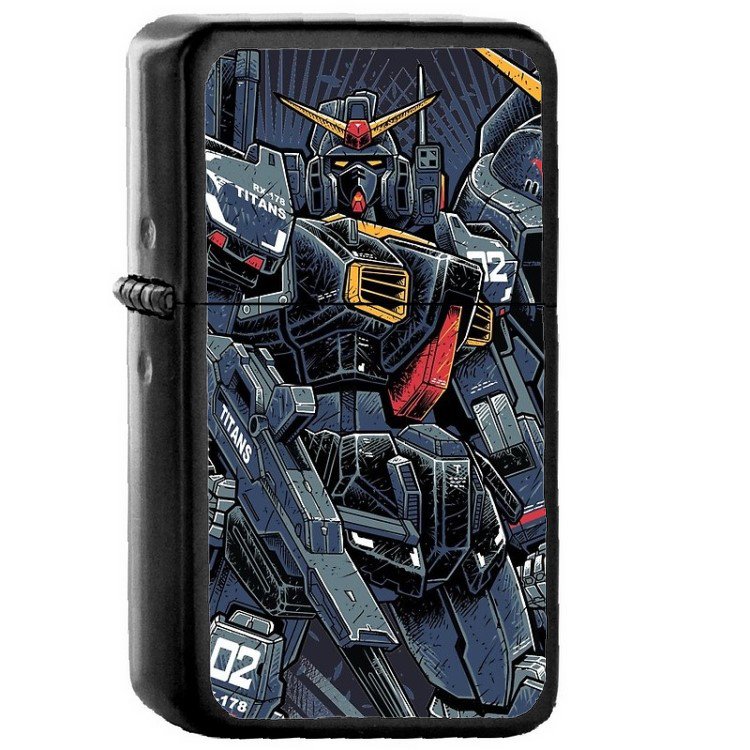 Titans - Oil Windproof Flip Top Black Lighters Briquet Encendedor 2