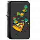 TMNT Teenage Mutant Ninja Turtles - Oil Windproof Flip Top Black Lighters Briquet Encendedor 2