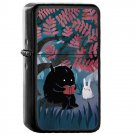 Totoro Japanese Anime - Oil Windproof Flip Top Black Lighters Briquet Encendedor 2