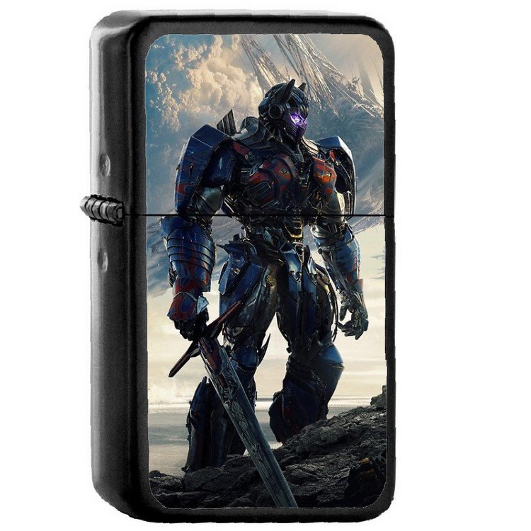 Transformers 5 - Oil Windproof Flip Top Black Lighters Briquet Encendedor 2