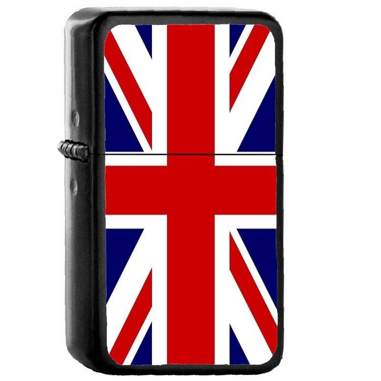 Union Jack Kingdom - Oil Windproof Flip Top Black Lighters Briquet Encendedor 2