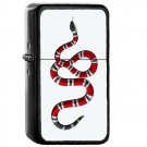 White Snake - Oil Windproof Flip Top Black Lighters Briquet Encendedor 2