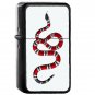 White Snake - Oil Windproof Flip Top Black Lighters Briquet Encendedor 2