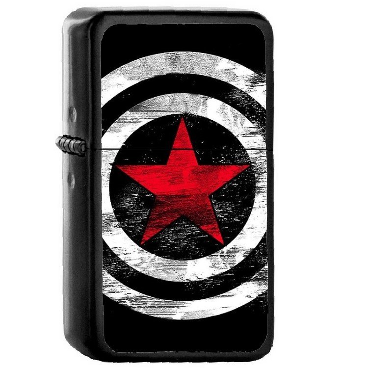 Winter Soldier - Oil Windproof Flip Top Black Lighters Briquet Encendedor 2