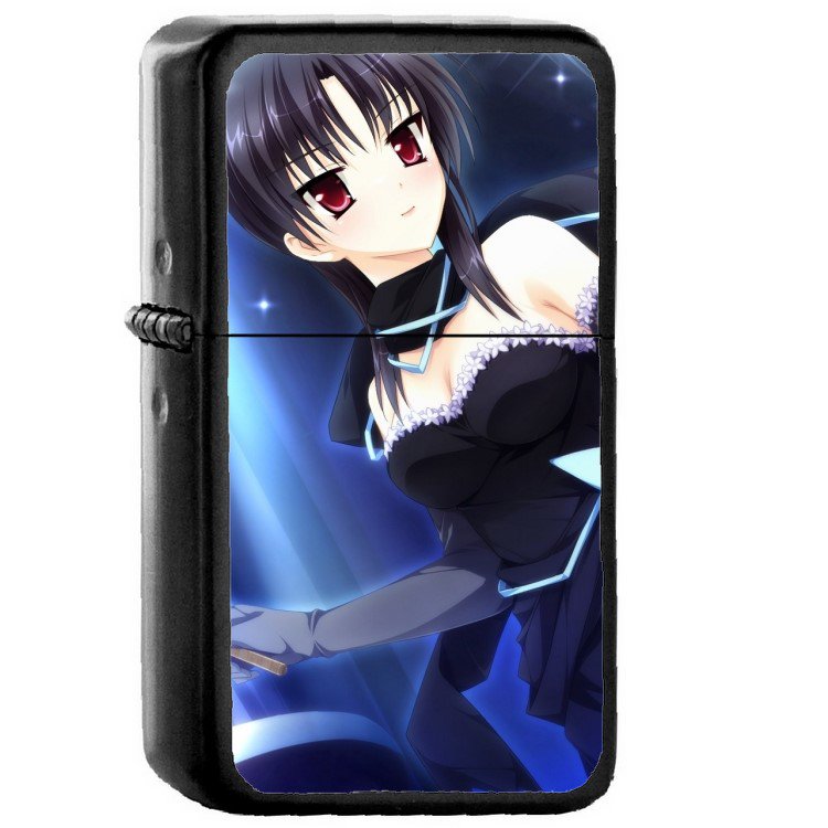Otome Ga Tsumugu Koi No Night - Oil Windproof Flip Top Black Lighters Briquet Encendedor 2