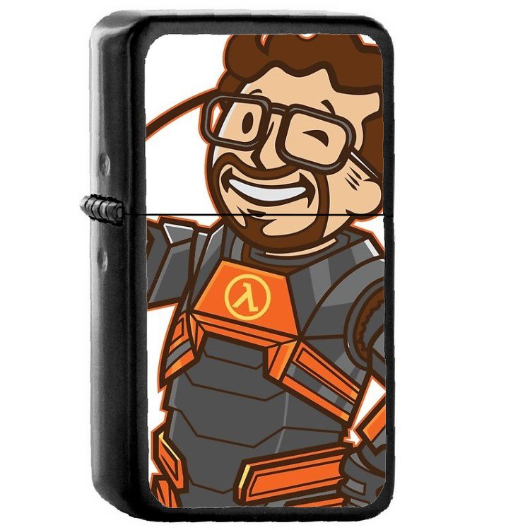 Half-Life Lambda Game - Oil Windproof Flip Top Black Lighters Briquet Encendedor 1