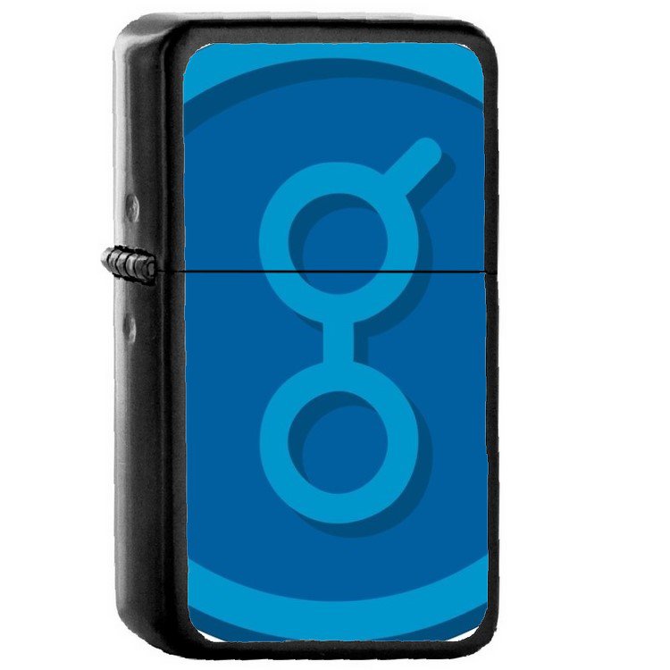 Golem GNT Coin Cryptocurrency &acirc;�� Oil Windproof Flip Top Black Lighters 311