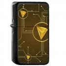 TRON TRX Coin Cryptocurrency – Oil Windproof Flip Top Black Lighters 117