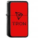 TRON TRX Coin Cryptocurrency – Oil Windproof Flip Top Black Lighters 122