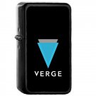 Verge XVG Coin Cryptocurrency – Oil Windproof Flip Top Black Lighters 288