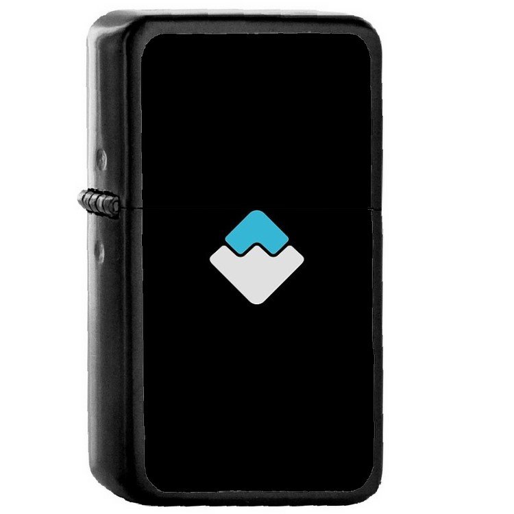 Waves Coin Cryptocurrency &acirc;�� Oil Windproof Flip Top Black Lighters 252