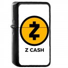 Zcash ZEC Coin Cryptocurrency – Oil Windproof Flip Top Black Lighters 185