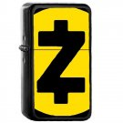 Zcash ZEC Coin Cryptocurrency – Oil Windproof Flip Top Black Lighters 188