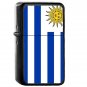 Uruguay Country National Emblem Flag - Oil Flip Top Black Lighters 2598
